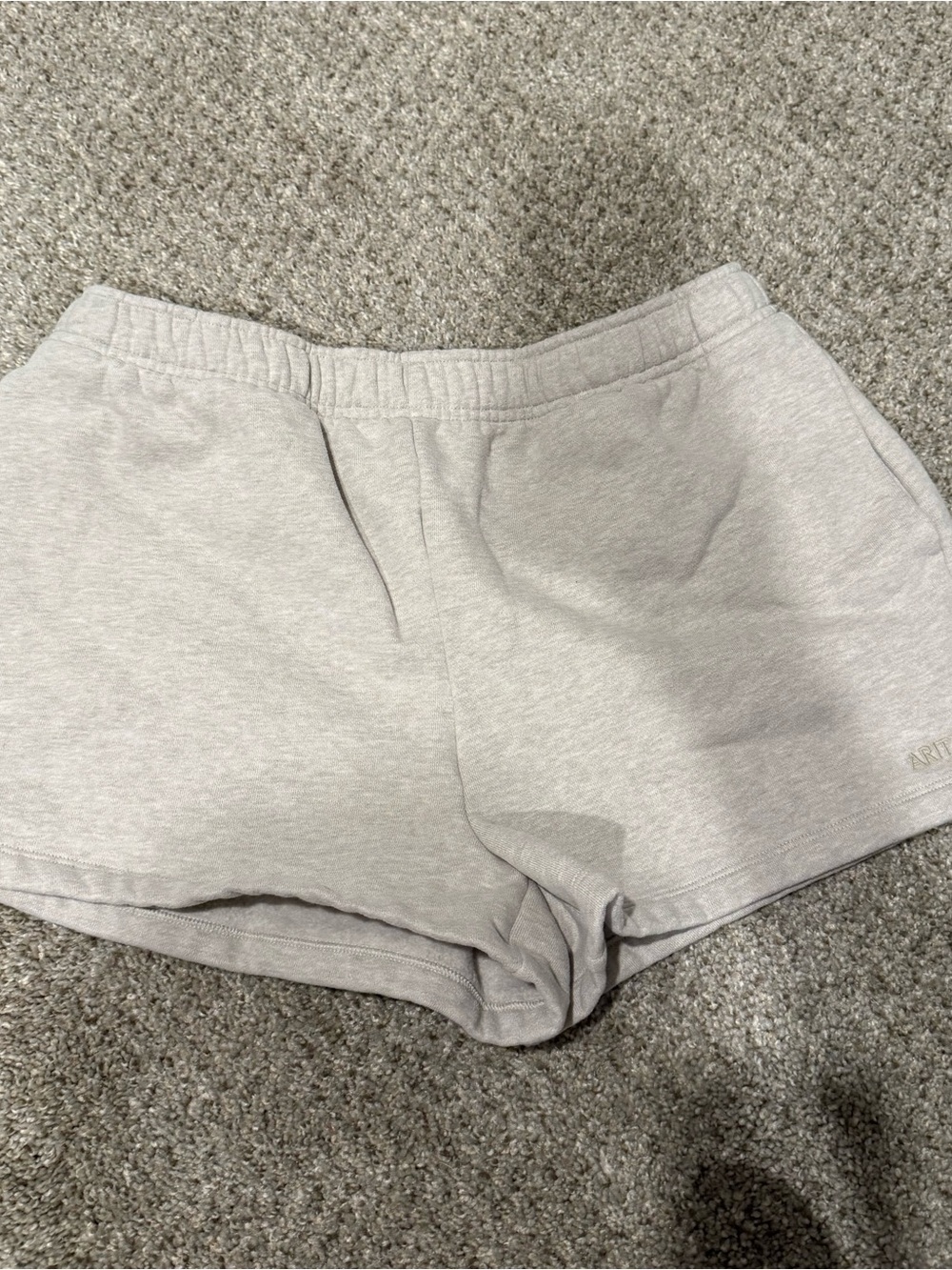 Aritzia Sweatfleece Mega Fit Oatmeal Heather Shorts